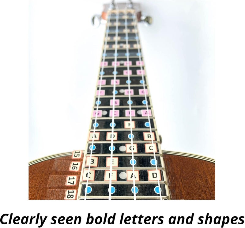 FFG NOTE THE DIFFERENCE Fantastic Finger Guide for Ukulele - Music Accessories, Fretboard and Fingerboard Stickers for Learning Notes, Learn to Play Ukulele, Frets 1-12 - Image 3